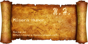 Misera Hunor névjegykártya